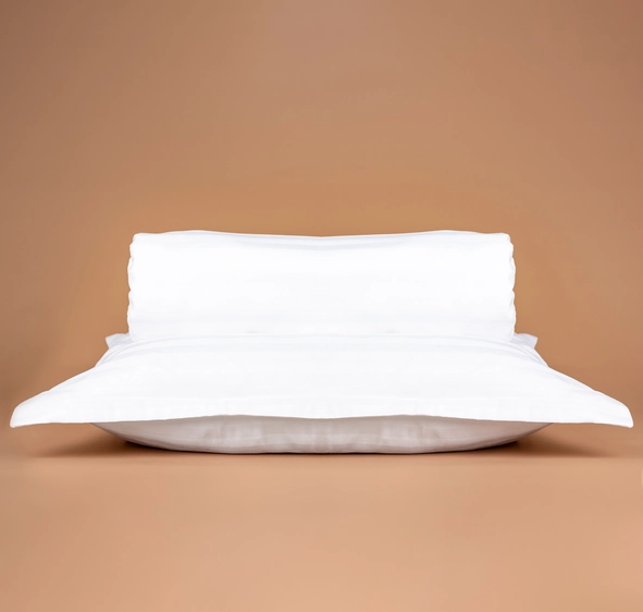 Dekbedovertrek satijn wit - streep 16